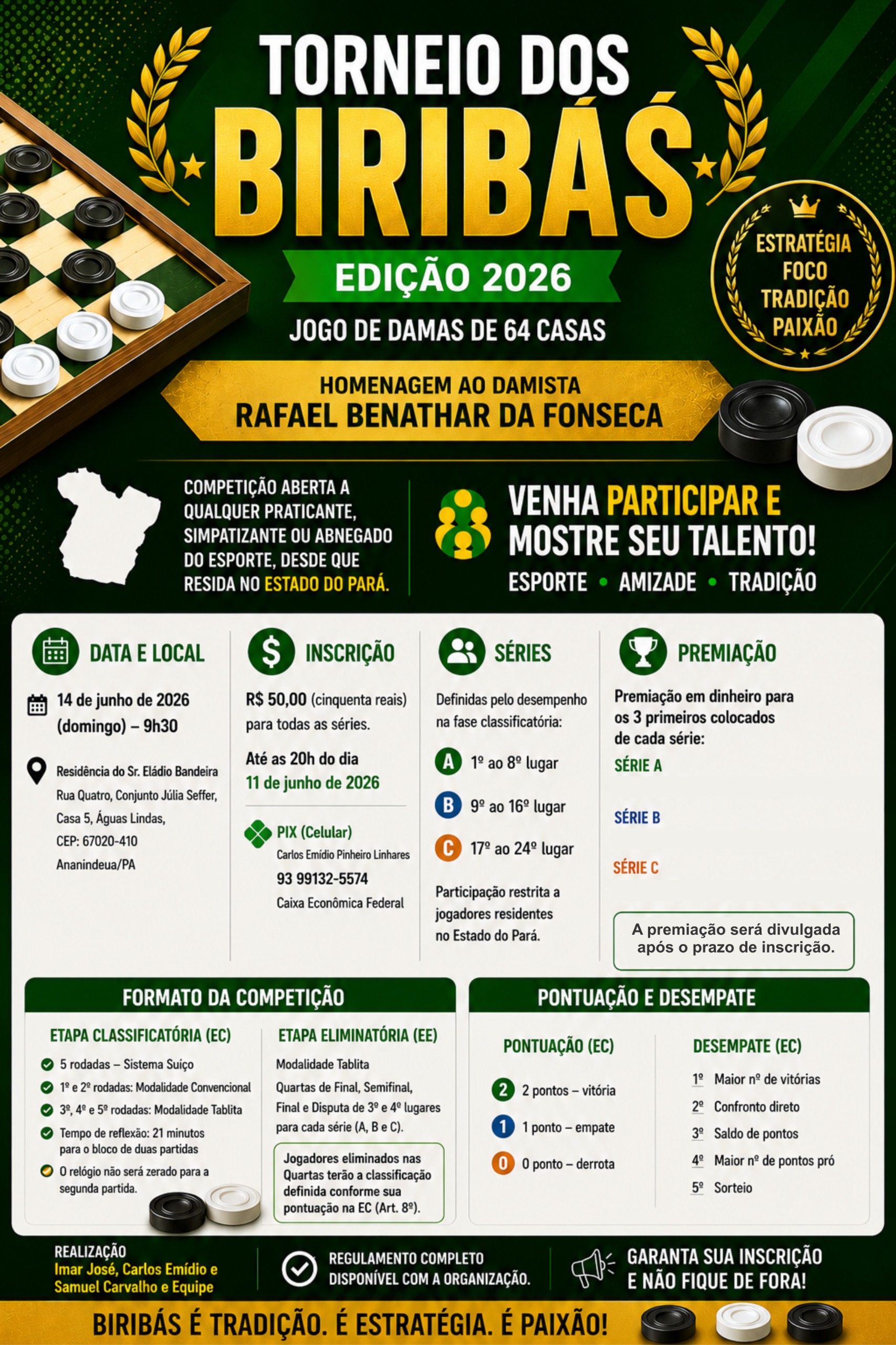 Flyer do Evento - Torneio Biribás