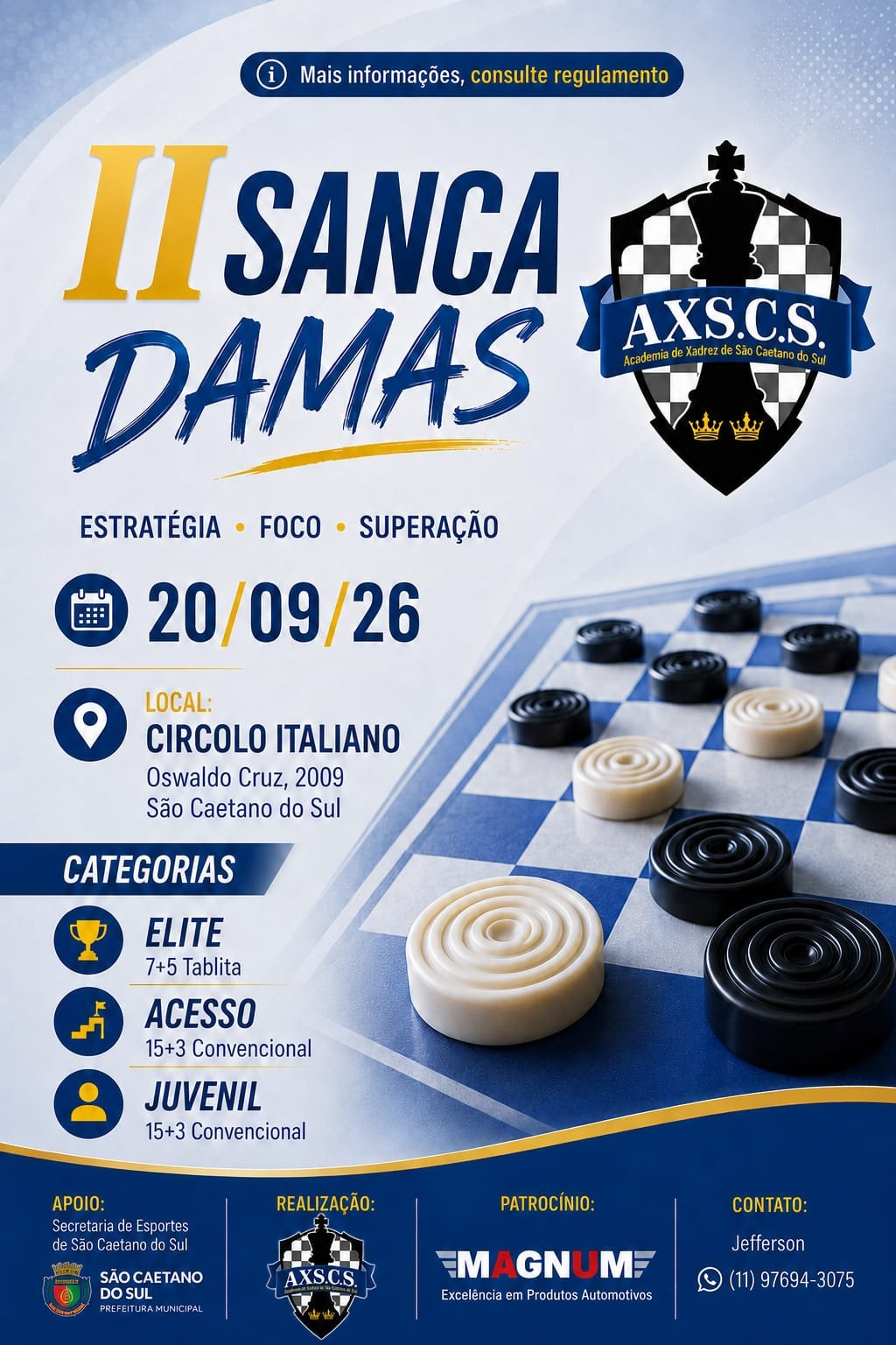 Flyer do Evento - II Sanca Damas