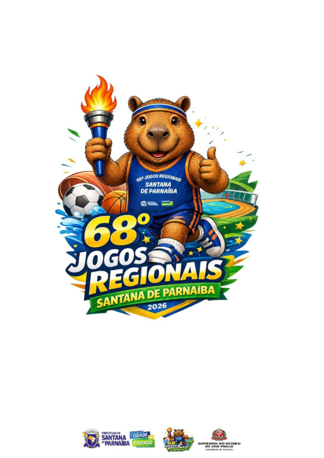 Flyer do Evento - 68º Jogos Regionais - Santana de Parnaiba - 2026