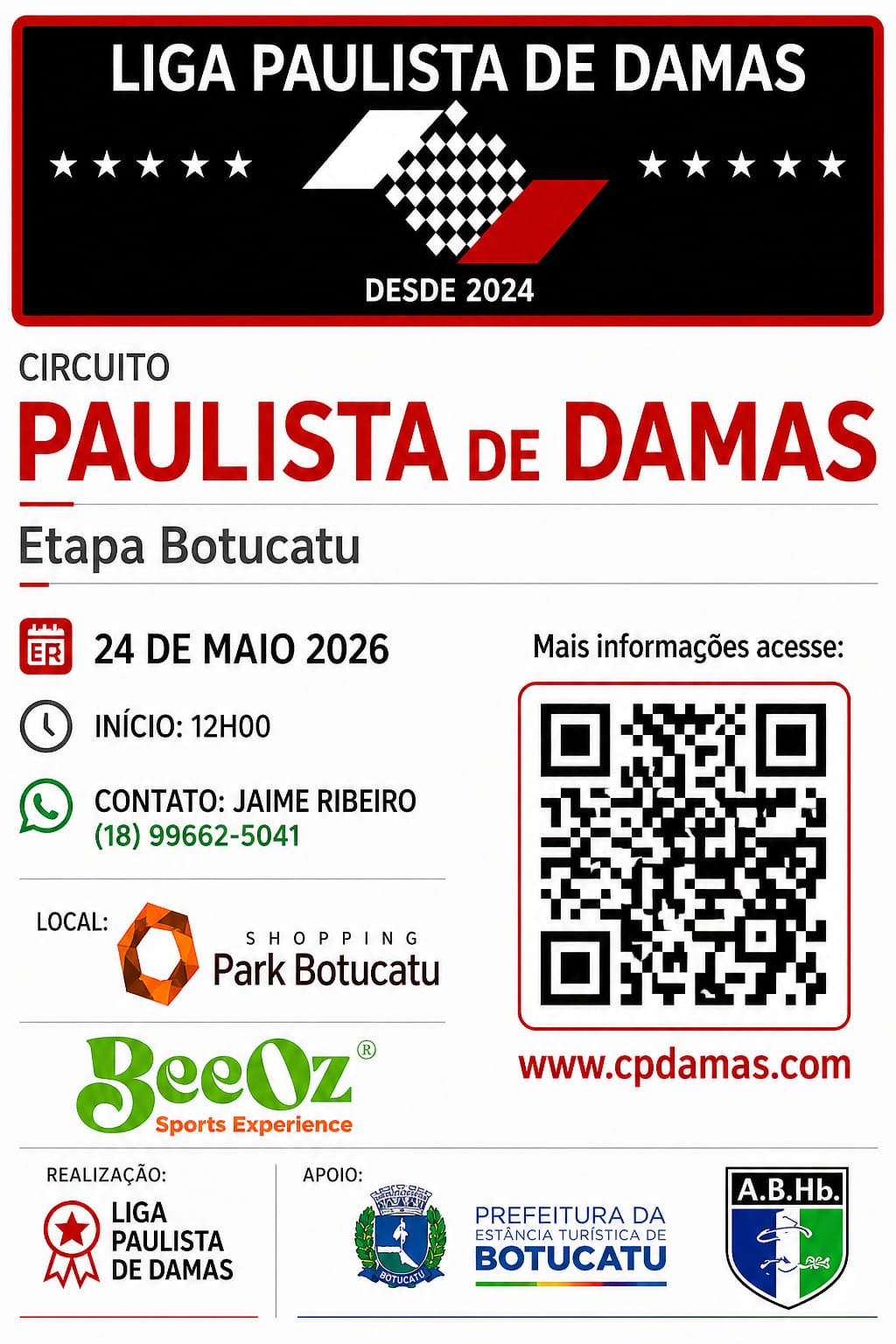 Flyer do Evento - 2026 - III Etapa Liga Paulista de Damas